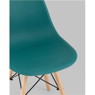 Стул|Stool Group|Eames Style DSW темно-бирюзовый пластик, стальной каркас, натуральный массив бука