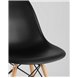 Комплект из четырех стульев|Stool Group|Eames Style DSW черный пластик, стальной каркас, натуральный массив бука Комплект из четырех стульев|Stool Group|Eames Style DSW черный пластик, стальной каркас, натуральный массив бука