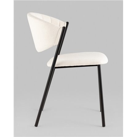 Стул|Stool Group|Харпер ткань рогожка молочный ножки металл черные