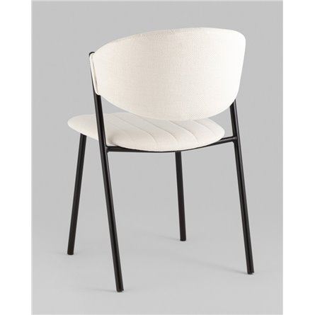 Стул|Stool Group|Харпер ткань рогожка молочный ножки металл черные