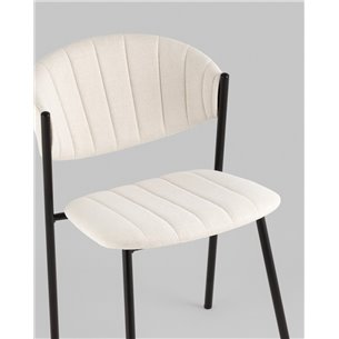 Стул|Stool Group|Харпер ткань рогожка молочный ножки металл черные