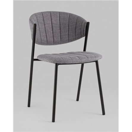 Стул|Stool Group|Харпер ткань рогожка серый ножки металл черные