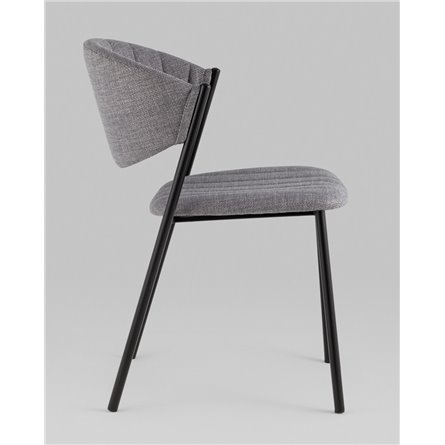 Стул|Stool Group|Харпер ткань рогожка серый ножки металл черные