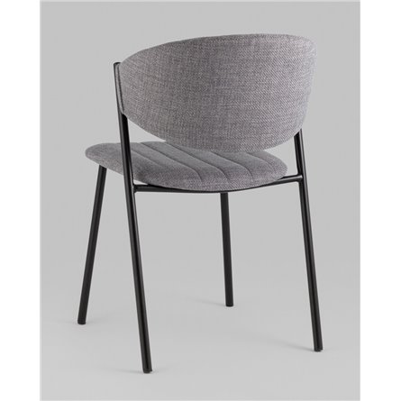 Стул|Stool Group|Харпер ткань рогожка серый ножки металл черные