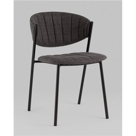 Стул|Stool Group|Харпер ткань рогожка тёмно-серый ножки металл черные