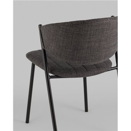 Стул|Stool Group|Харпер ткань рогожка тёмно-серый ножки металл черные