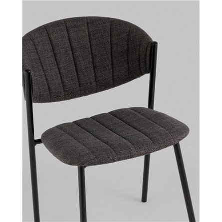 Стул|Stool Group|Харпер ткань рогожка тёмно-серый ножки металл черные