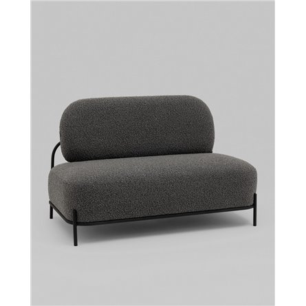 Прямой диван|Stool Group|Стоун new ткань букле тёмно-серый