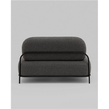 Прямой диван|Stool Group|Стоун new ткань букле тёмно-серый
