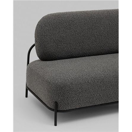 Прямой диван|Stool Group|Стоун new ткань букле тёмно-серый