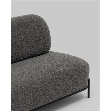 Прямой диван|Stool Group|Стоун new ткань букле тёмно-серый