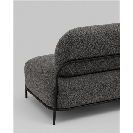 Прямой диван|Stool Group|Стоун new ткань букле тёмно-серый