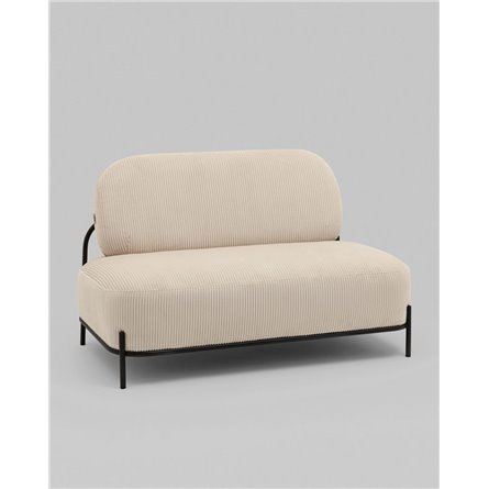 Диван прямой|Stool Group|Стоун велюр рельефный молочный