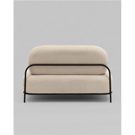 Диван прямой|Stool Group|Стоун велюр рельефный молочный