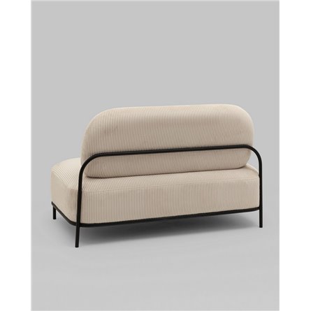 Диван прямой|Stool Group|Стоун велюр рельефный молочный