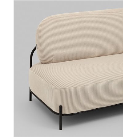 Диван прямой|Stool Group|Стоун велюр рельефный молочный