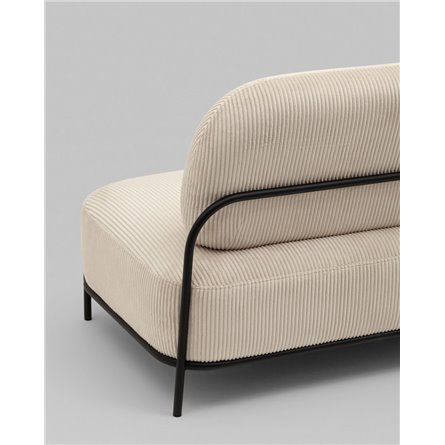 Диван прямой|Stool Group|Стоун велюр рельефный молочный