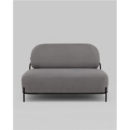 Диван прямой|Stool Group|Стоун велюр рельефный светло-серый