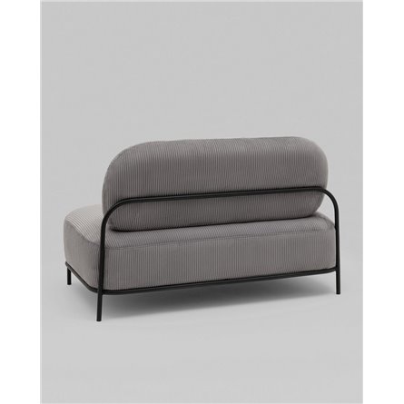 Диван прямой|Stool Group|Стоун велюр рельефный светло-серый