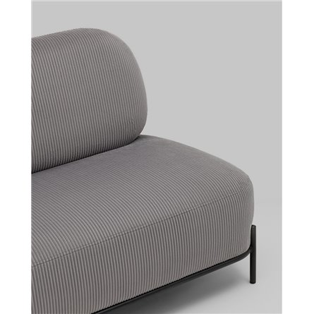 Диван прямой|Stool Group|Стоун велюр рельефный светло-серый