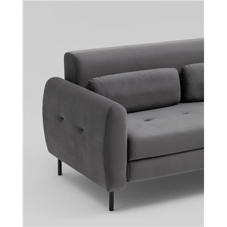 Прямой диван|Stool Group|Барнаби велюр светло-серый