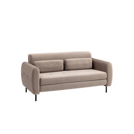 Диван-кровать прямой Барнаби велюр светло-серый