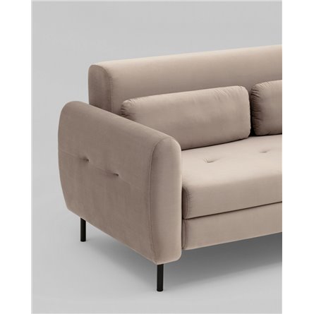 Прямой диван|Stool Group|Барнаби велюр серый