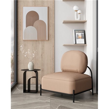 Кресло|Stool Group|Стоун велюр рельефный бежевый