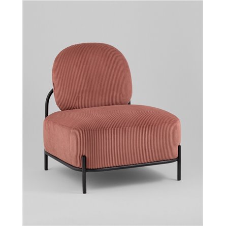 Кресло|Stool Group|Стоун велюр рельефный коралловый