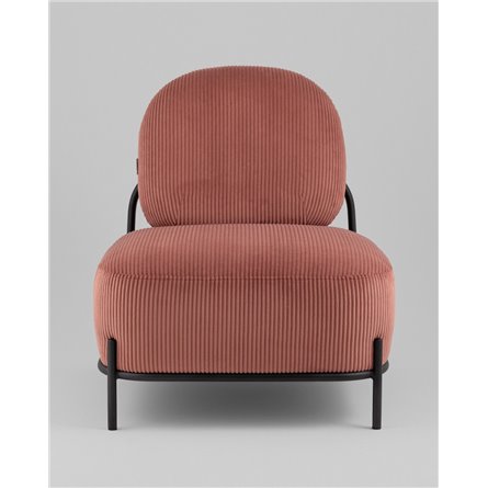 Кресло|Stool Group|Стоун велюр рельефный коралловый