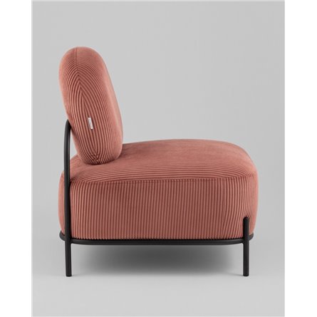 Кресло|Stool Group|Стоун велюр рельефный коралловый