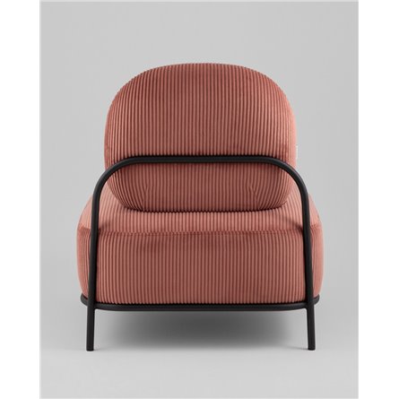 Кресло|Stool Group|Стоун велюр рельефный коралловый
