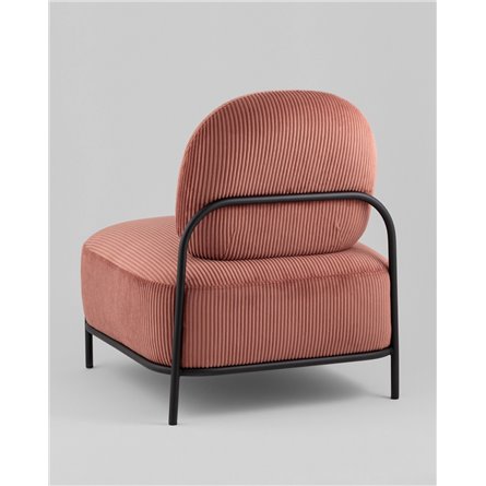 Кресло|Stool Group|Стоун велюр рельефный коралловый