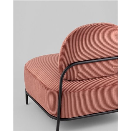 Кресло|Stool Group|Стоун велюр рельефный коралловый