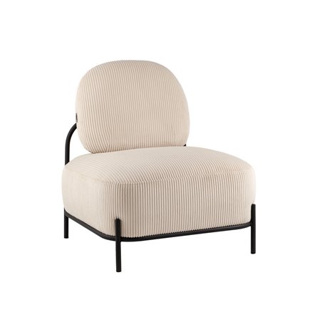 Кресло Стоун велюр рельефный молочный