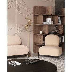 Кресло|Stool Group|Стоун велюр рельефный молочный