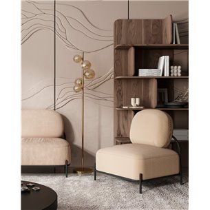 Кресло|Stool Group|Стоун велюр рельефный молочный