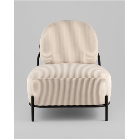 Кресло|Stool Group|Стоун велюр рельефный молочный