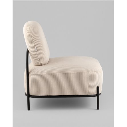 Кресло|Stool Group|Стоун велюр рельефный молочный