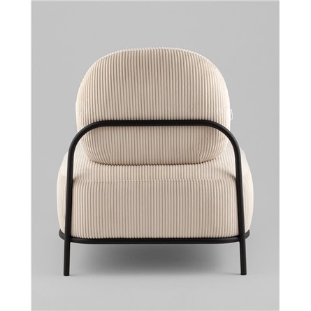 Кресло|Stool Group|Стоун велюр рельефный молочный