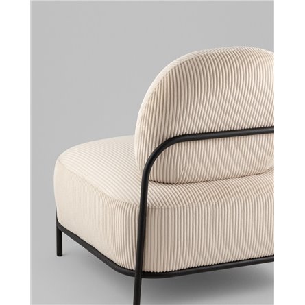 Кресло|Stool Group|Стоун велюр рельефный молочный