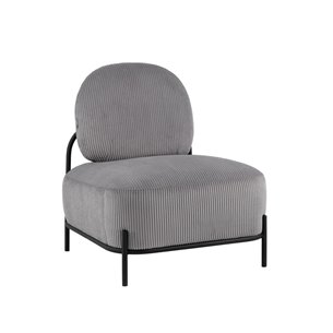 Кресло Стоун велюр рельефный светло-серый