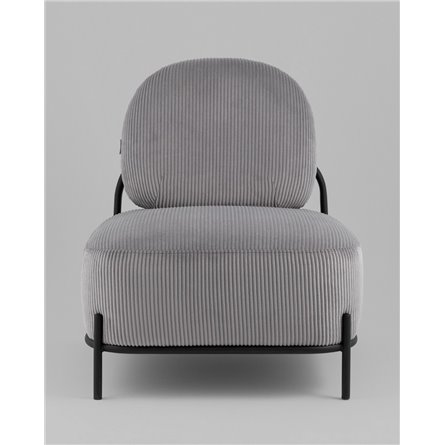 Кресло|Stool Group|Стоун велюр рельефный светло-серый