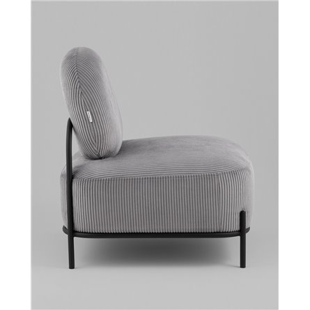 Кресло|Stool Group|Стоун велюр рельефный светло-серый