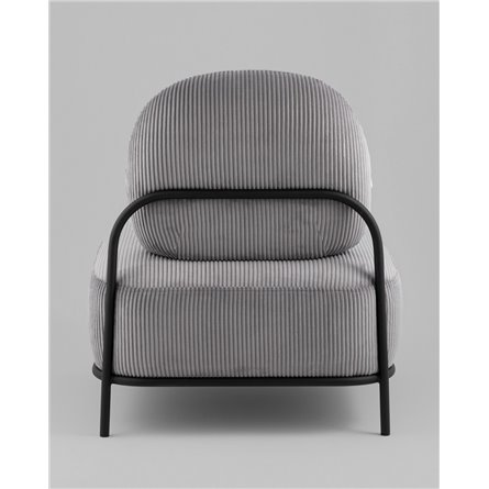 Кресло|Stool Group|Стоун велюр рельефный светло-серый