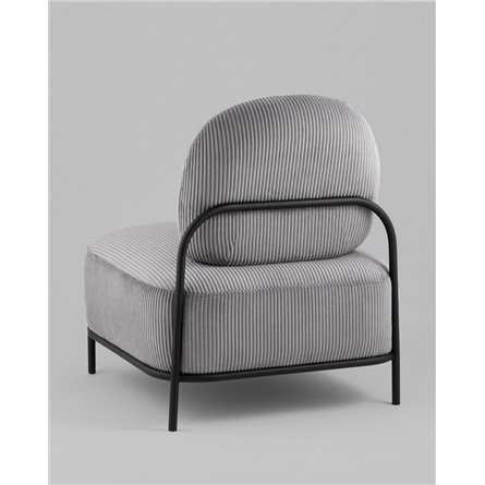 Кресло|Stool Group|Стоун велюр рельефный светло-серый