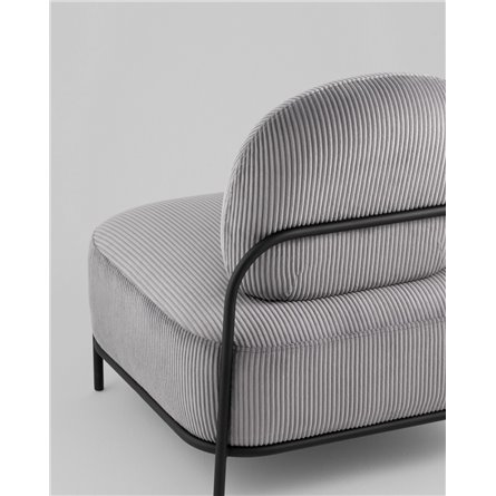 Кресло|Stool Group|Стоун велюр рельефный светло-серый