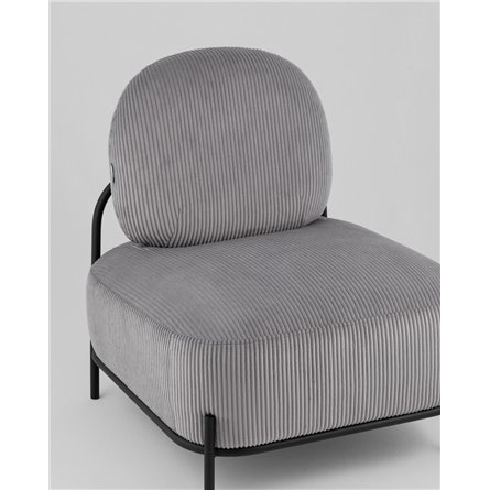 Кресло|Stool Group|Стоун велюр рельефный светло-серый