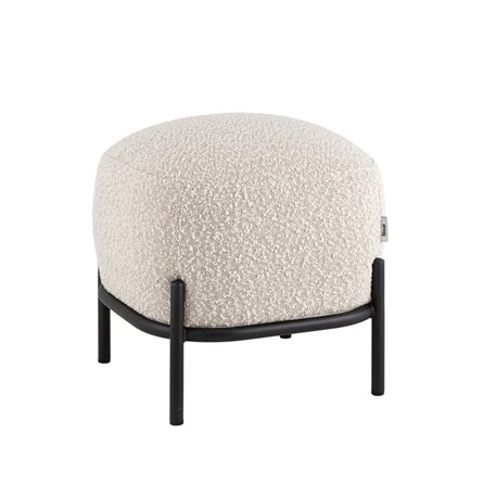 Пуф Стоун ткань букле молочный