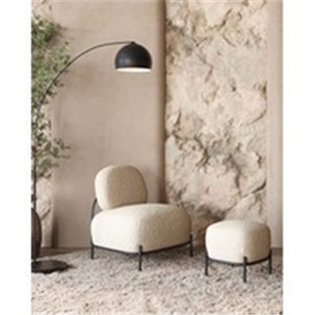 Пуф|Stool Group|Стоун ткань букле молочный